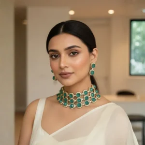 Emerald-Aura-Choker-Set