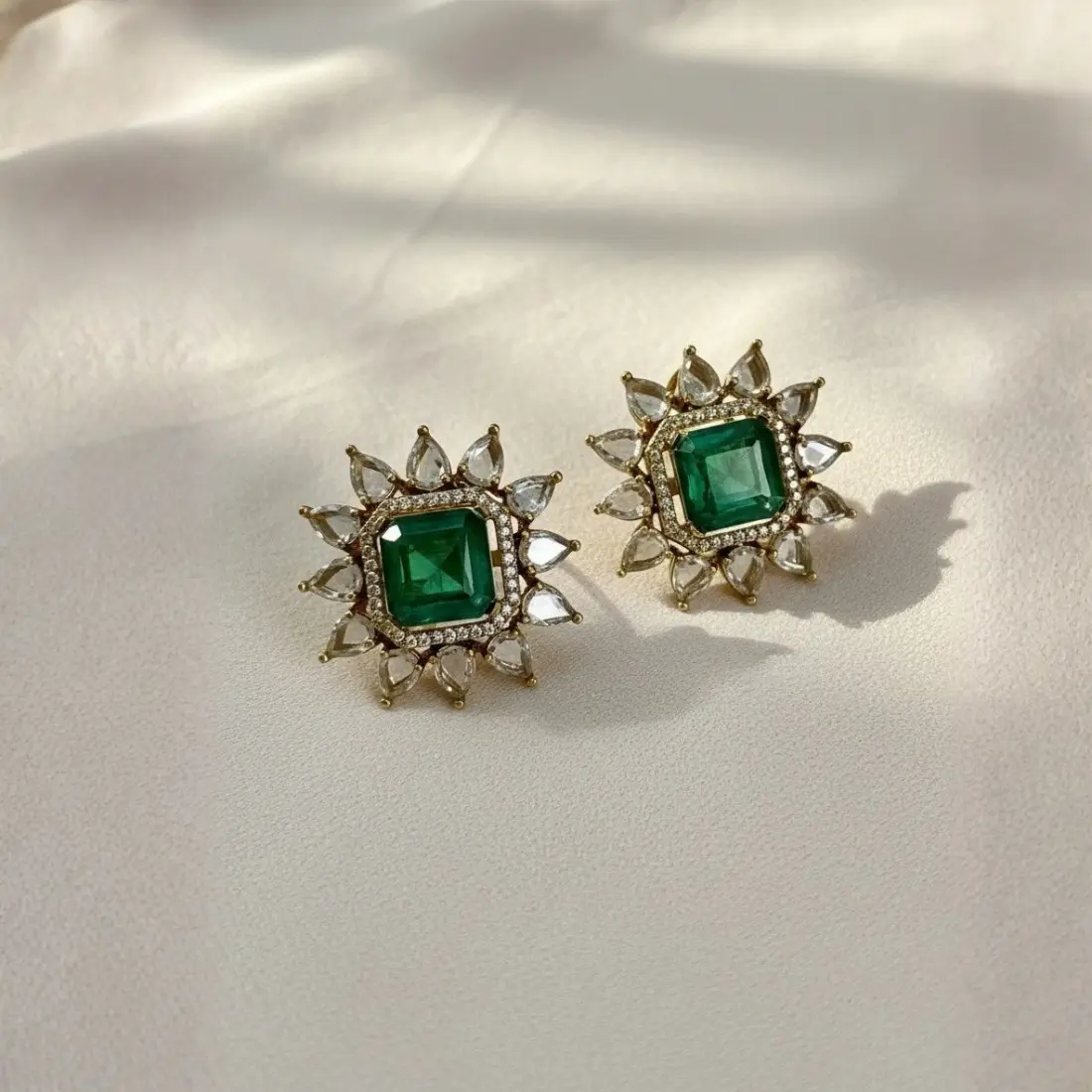 Emerald Halo Studs - Image 2