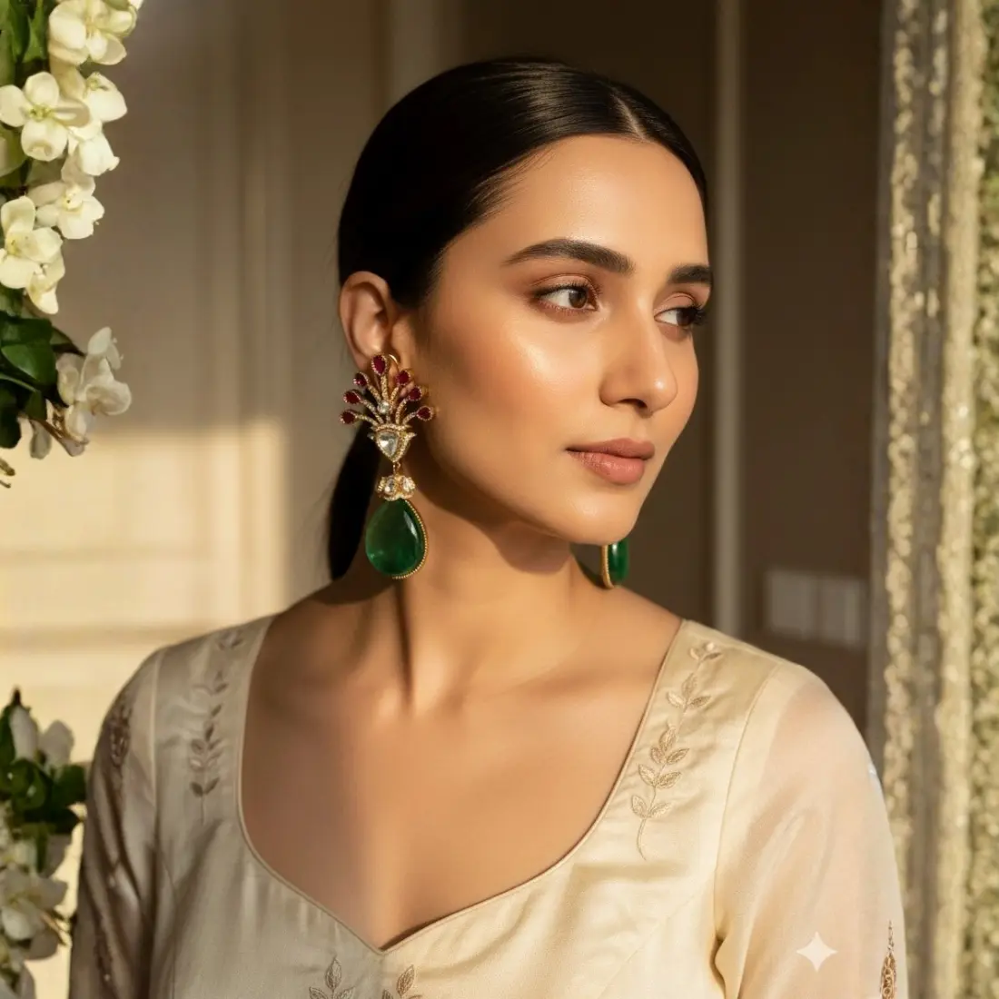 Emerald-Ruby-Drops-Earrings