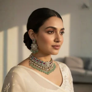 Emerand bloom kundan choker set