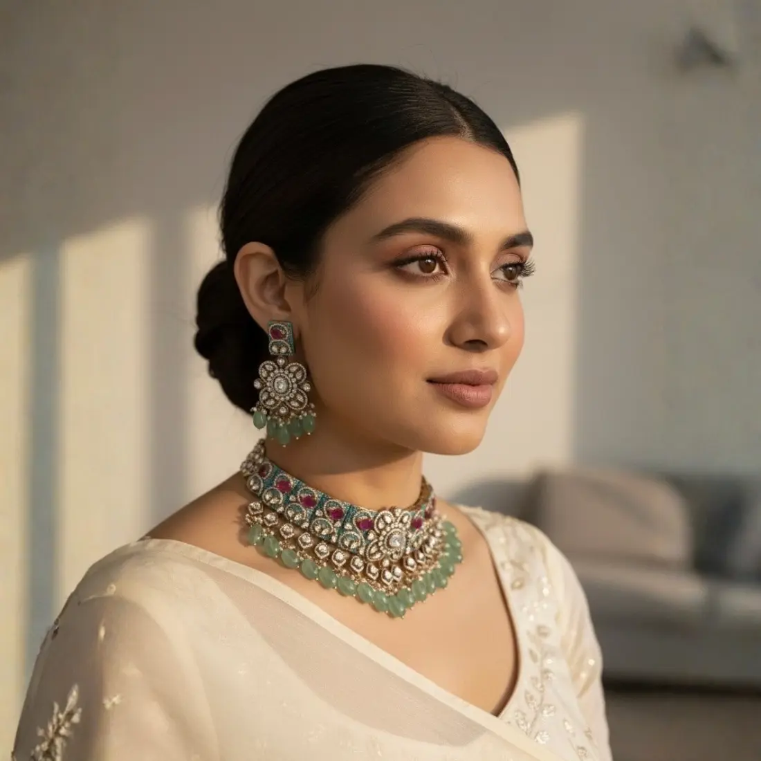 Emerand bloom kundan choker set