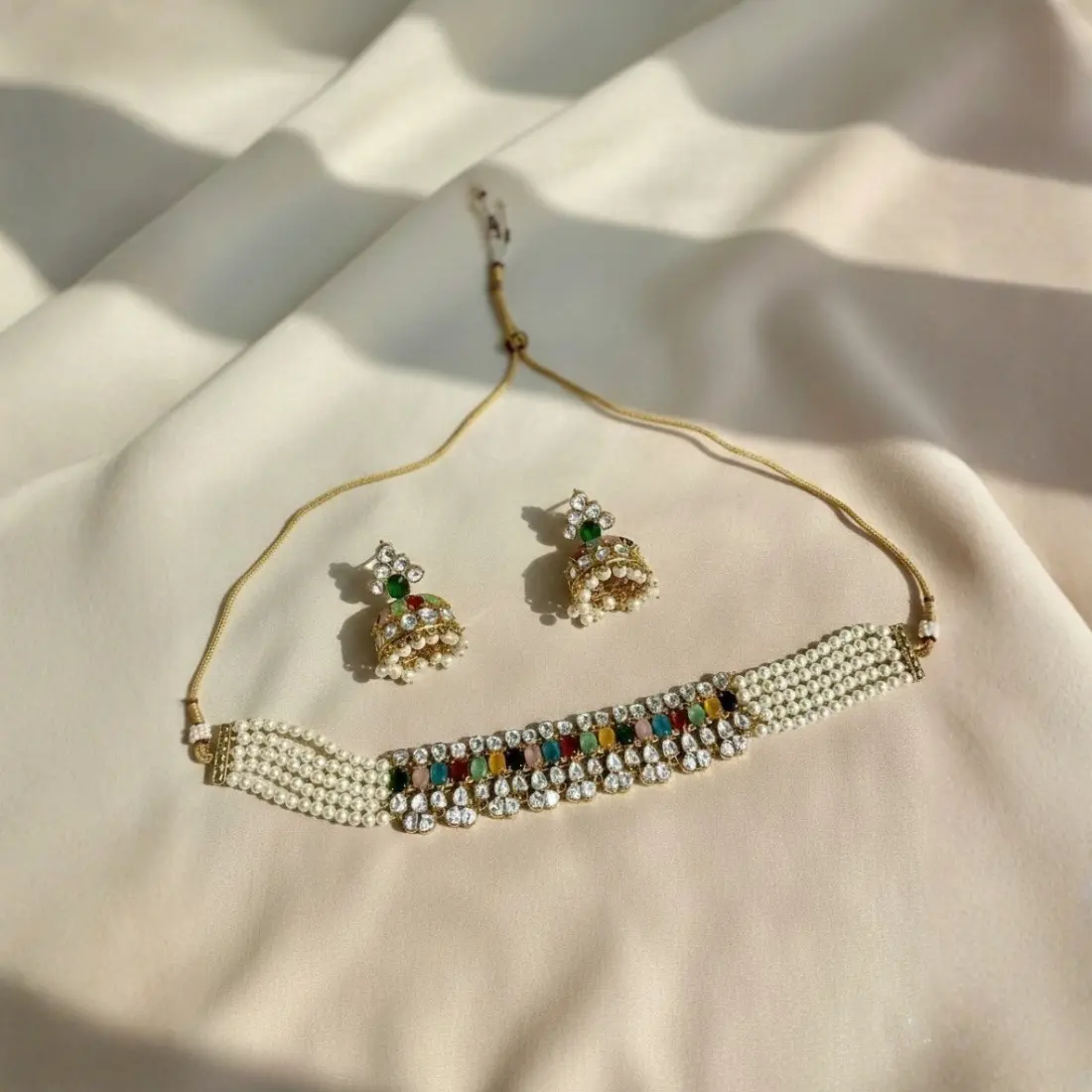 Navratna Pearl Choker - Image 2