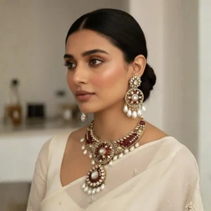 Royal-Kundan-Pearl-Bridal-Necklace-Set