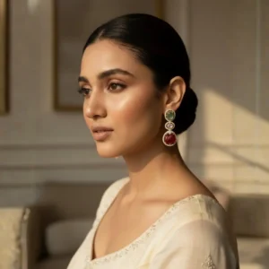 Ruby Dewdrop Earrings for women