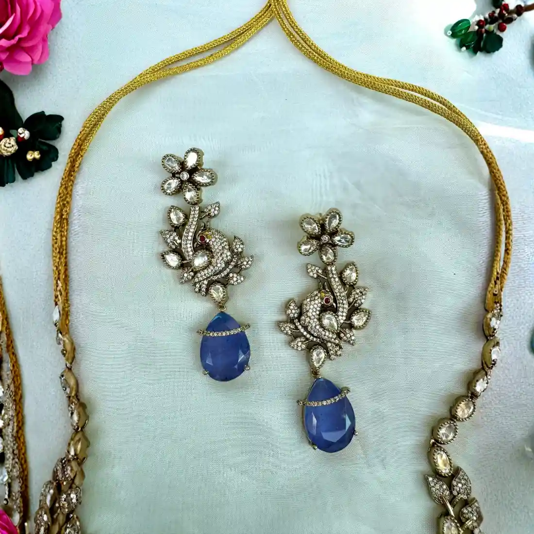 Peacock American Diamond Set - Image 3