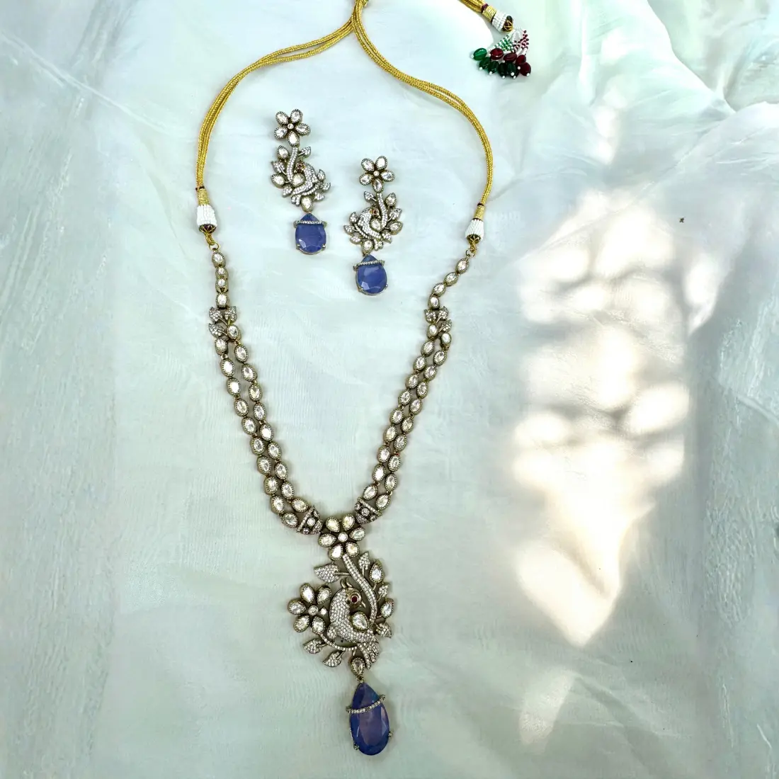 Peacock American Diamond Set - Image 4