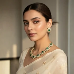 Green Flora American Diamond Set