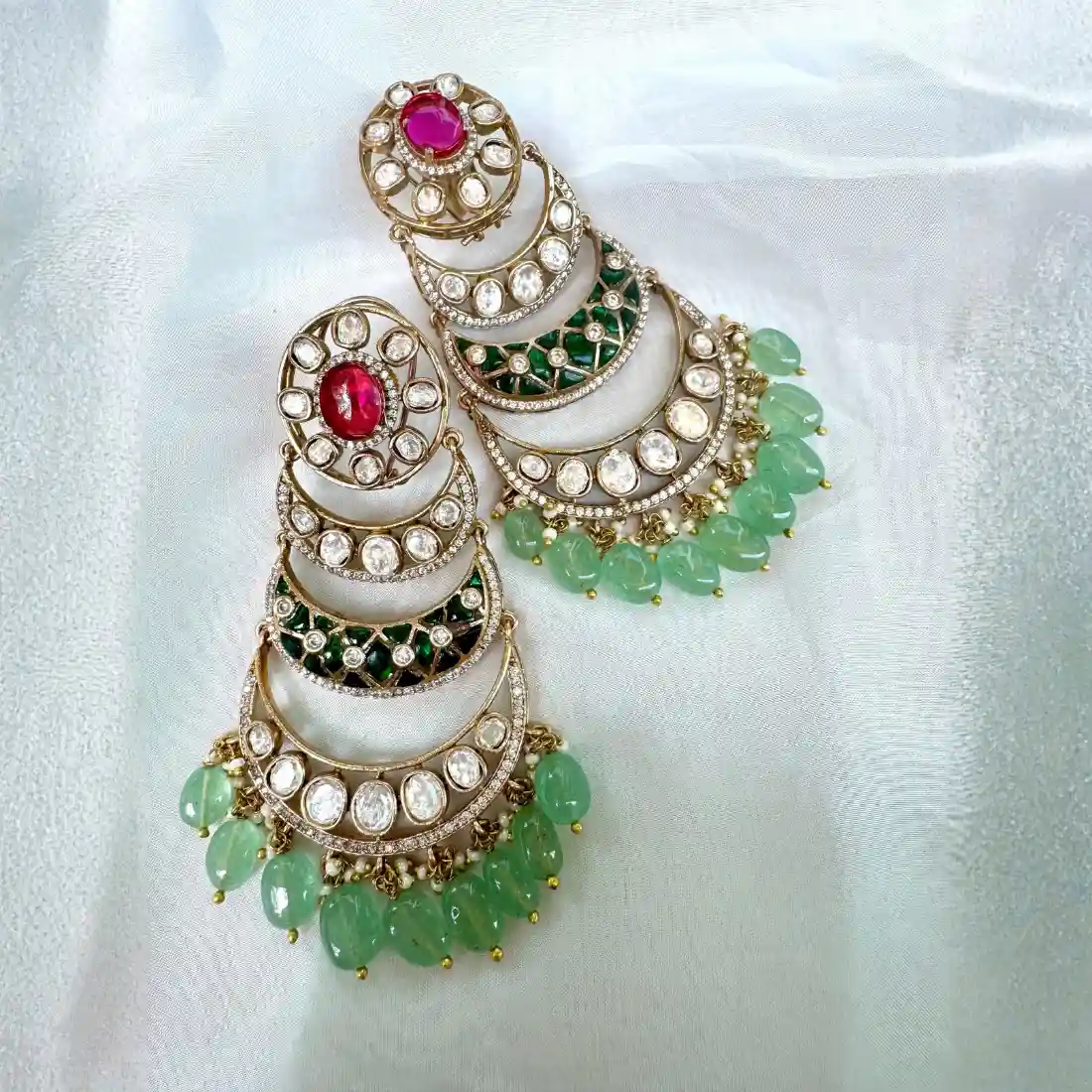 Ruby Mint Chandbali - Image 4