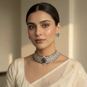 Emerald Ruby Royale Necklace Set